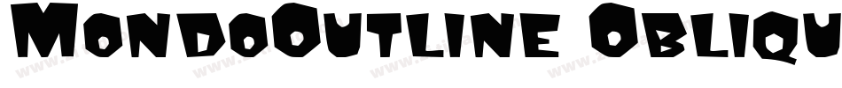 MondoOutline Oblique字体转换